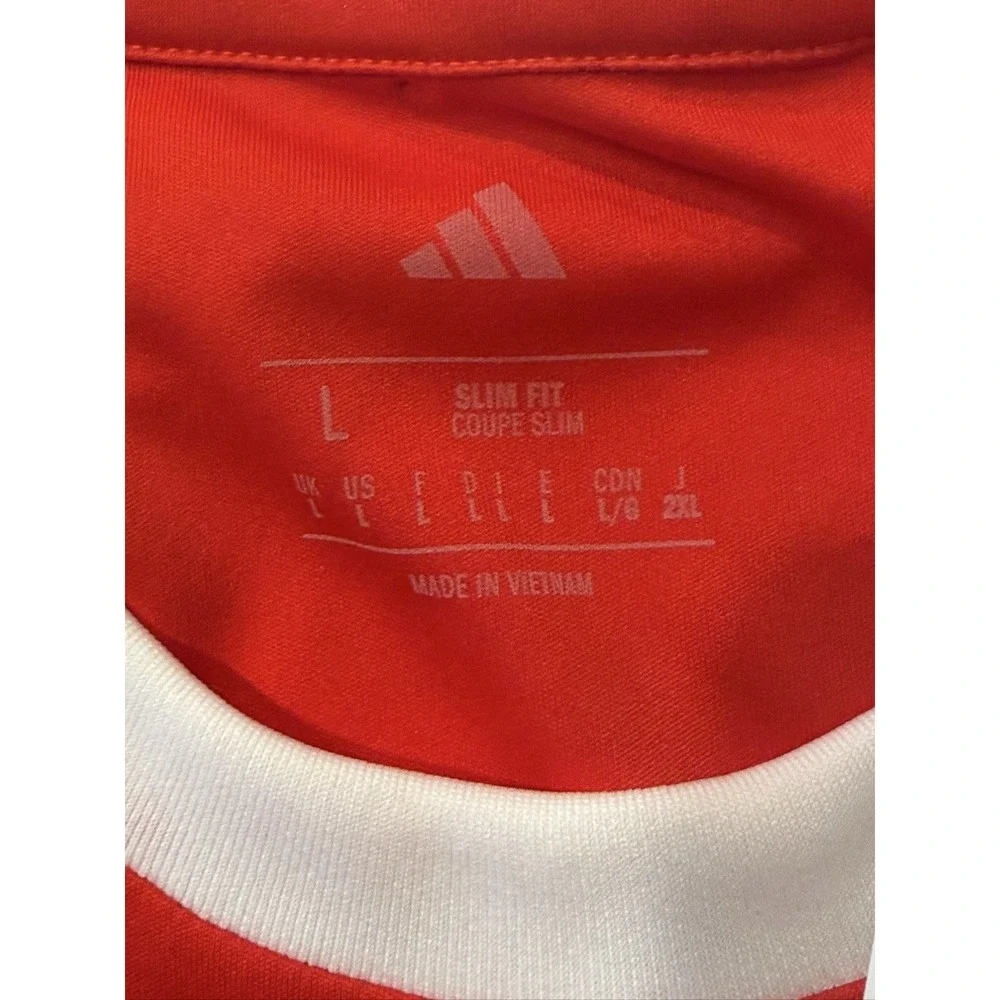 adidas Chile National Team Soccer Jersey Mens L Red Slim Fit KB3427 NEW